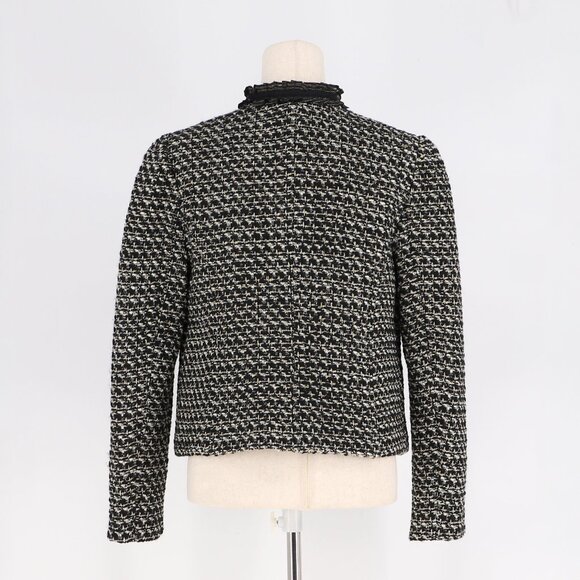 NWT TALBOTS Breckenridge Tweed Wool Blend Jacket Blazer Black Multi Size 6 - Picture 4 of 11
